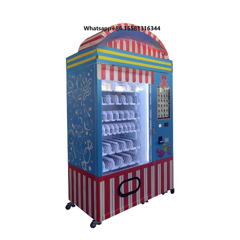 Chocolate Snack - フィリピン向け、ロゴ入りブランドのチョコレート、シュガービーンズ、キャンディーを販売する自動販売機。お支払い方法は選択可能。