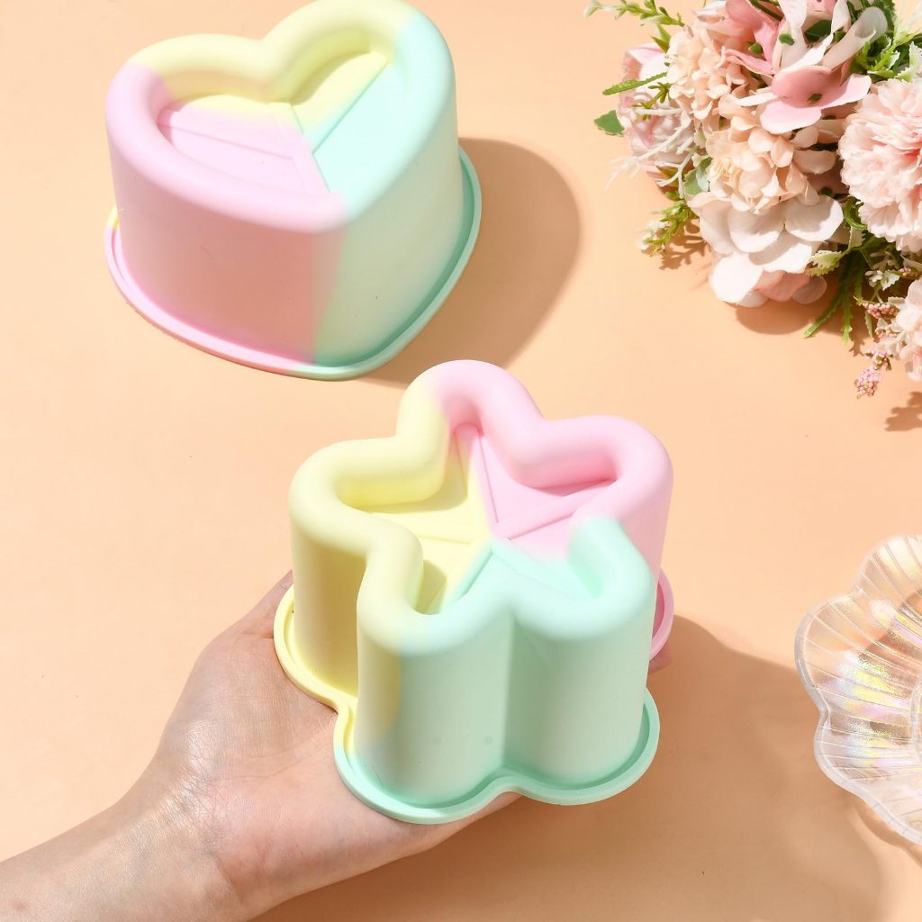 ハート＆スターシェイプシリコン製ベーキングモールド、ゼリープ - Chocolate Snack のレビューと価格