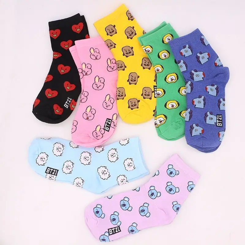 BT21、コヤ、RJ、クッキー、シューキー、タタ。ミドル丈の - Cookies Pack のレビューと価格